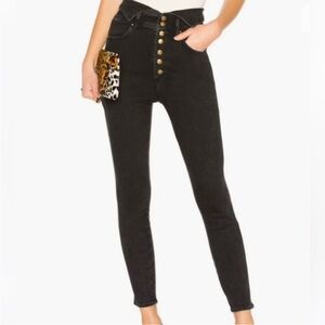 Mother The Swooner Exposed Snap Ankle Denim Size 26